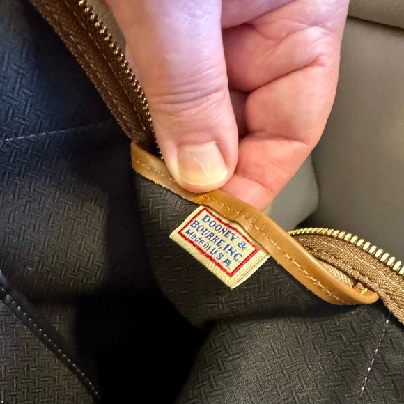 Brown and Tan Canvas and Leather Dooney & Bourke Handbag - Picture 9 of 9